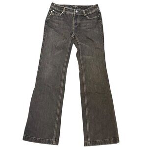 White House Black Market Womens Jeans Size 4R Black Denim Straight Leg